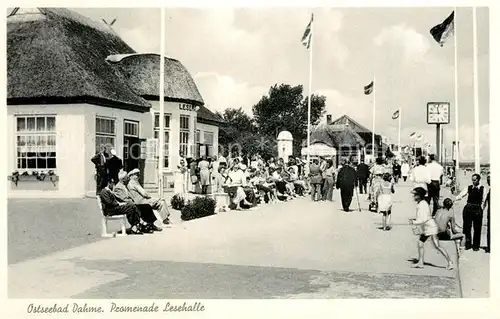 AK / Ansichtskarte Dahme_Ostseebad Promenade Lesehalle Dahme_Ostseebad