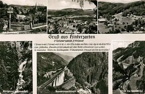 AK / Ansichtskarte Hinterzarten Rundweg Ravenna Wasserfall Viadukt Hinterzarten