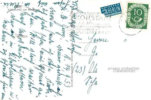 AK / Ansichtskarte Konstanz_Bodensee  Konstanz_Bodensee