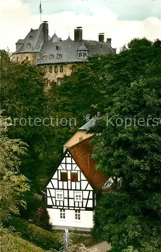 AK / Ansichtskarte Wissen_Sieg Schloss Schoenstein Wissen Sieg