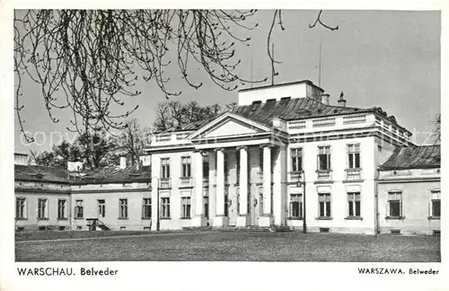 AK / Ansichtskarte Warschau_Masowien Belveder Warschau Masowien