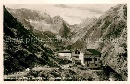 AK / Ansichtskarte Garmisch Partenkirchen Knappenhoeuser Hoellental Zugspitze Garmisch Partenkirchen