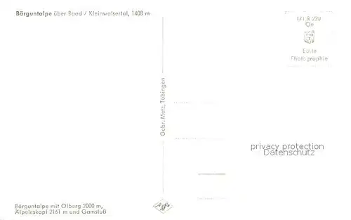 AK / Ansichtskarte Baad_Mittelberg_Kleinwalsertal Baerguntalpe oelberg aelpelskopf Gamsfuss Baad_Mittelberg