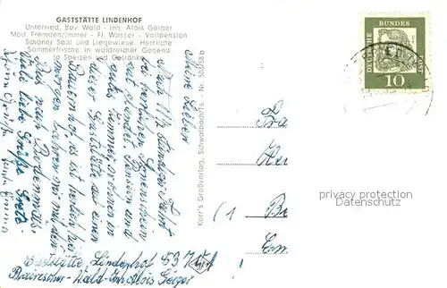 AK / Ansichtskarte Unterried_Viechtach Kapelle Gr. Arber Arbergipfel  Unterried Viechtach