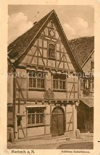 AK / Ansichtskarte Marbach_Neckar Schillers Geburtshaus Marbach Neckar