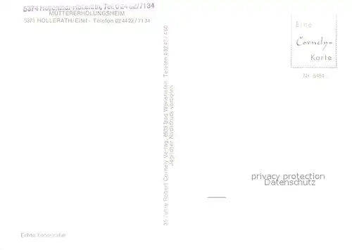 AK / Ansichtskarte Hollerath Muettererholungsheim  Hollerath