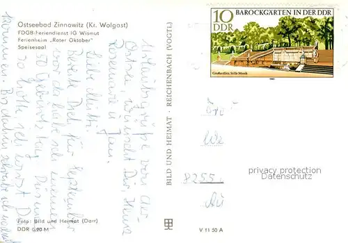 AK / Ansichtskarte Zinnowitz_Ostseebad Ferienheim Roter Oktober  Zinnowitz_Ostseebad