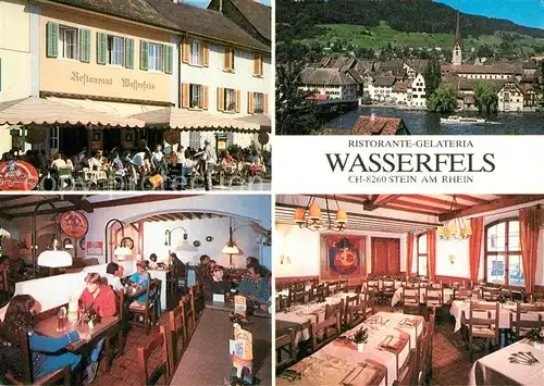 AK / Ansichtskarte Stein_Rhein Restaurant Wasserfels Gastraeume Schifflaende Stein Rhein