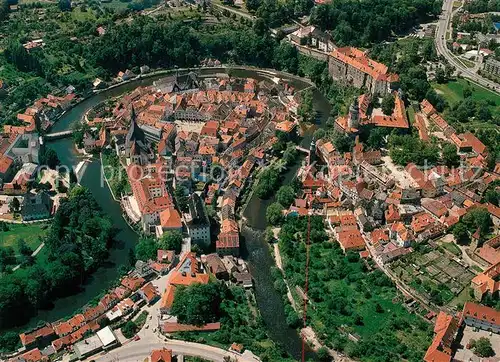 AK / Ansichtskarte Cesky_Krumlov Zamek a mesto roziozene v meandrech reky Vitavy Cesky Krumlov