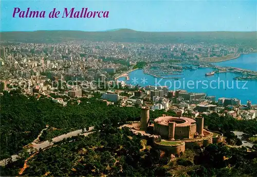 AK / Ansichtskarte Palma_de_Mallorca Castillo de Bellver Vista aerea Palma_de_Mallorca
