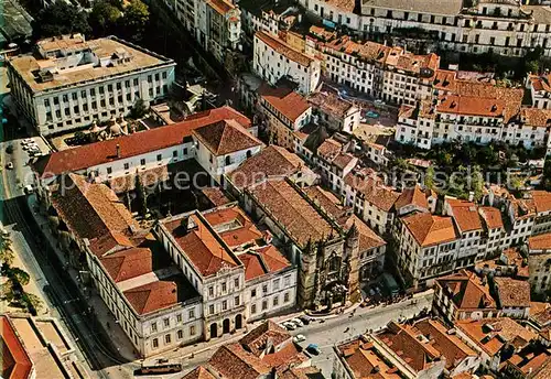 AK / Ansichtskarte Coimbra Ingreja de Santa Cruz e Camara Vista aerea Coimbra