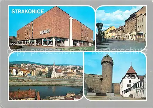 AK / Ansichtskarte Strakonice Okresni a prumyslove mesto s rane gotickym hradem Na radnici sgrafita podle navrhu Mikolase Alse Strakonice