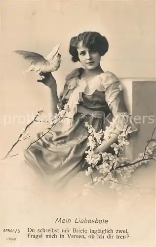 AK / Ansichtskarte Foto_Amag_Nr. 61541 3 Mein Liebesbote Taube Frau  Foto_Amag_Nr.