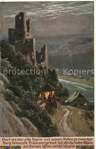 AK / Ansichtskarte Hey_Paul_Nr. 97 Volksliederkaarte Dort wo der alte Rhein mit seinen Wellen Hey_Paul_Nr.