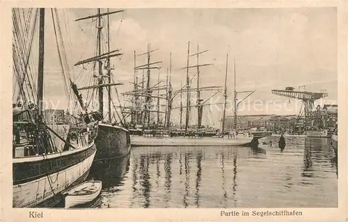 AK / Ansichtskarte Segelschiffe Kiel Segelschiffhafen Segelschiffe