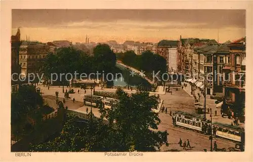 AK / Ansichtskarte Strassenbahn Berlin Potsdamer Bruecke  Strassenbahn