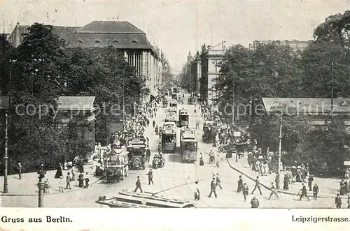 AK / Ansichtskarte Strassenbahn Berlin Leipzigerstrasse  Strassenbahn