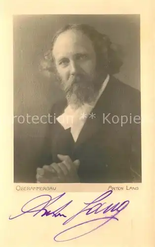 AK / Ansichtskarte Passionsspiele_Oberammergau Anton Lang Autogramm  Passionsspiele