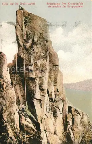 AK / Ansichtskarte Bergsteigen_Klettern Col de la Schlucht Kruppenfels  Bergsteigen_Klettern