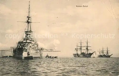 AK / Ansichtskarte Marine Kaiser Salut  Marine