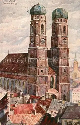 AK / Ansichtskarte Wagner_Richard_Kuenstler Muenchen Frauenkirche  Wagner_Richard_Kuenstler