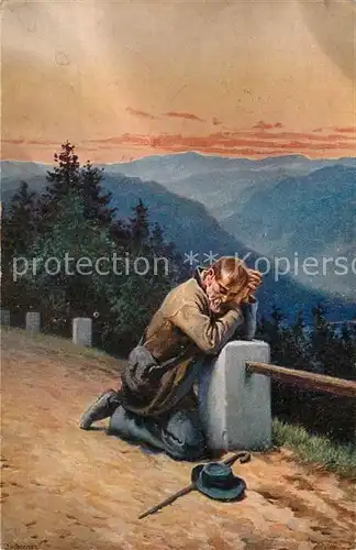 AK / Ansichtskarte Kuenstlerkarte Ad. Liebscher Rueckkehr in die Heimat  Kuenstlerkarte