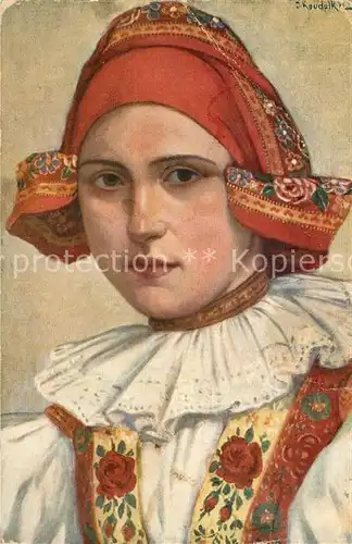 AK / Ansichtskarte Kuenstlerkarte J. Koudelka Tracht  Kuenstlerkarte