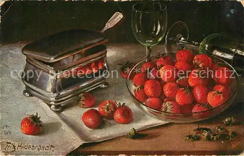 AK / Ansichtskarte Verlag_Primus_Nr. 596 Fritz Hildebrandt Frische Fruechte Erdbeeren Verlag_Primus_Nr.