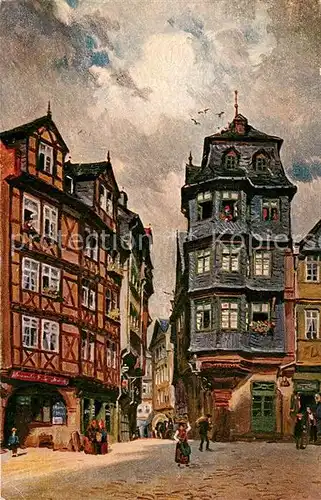 AK / Ansichtskarte Frankfurt_Main Kuenstlerkarte Verbandstag Eisenbahn Supernumerar und Praktikantenverband Frankfurt Main