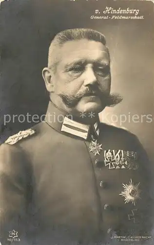 AK / Ansichtskarte Hindenburg General Feldmarschall Hindenburg