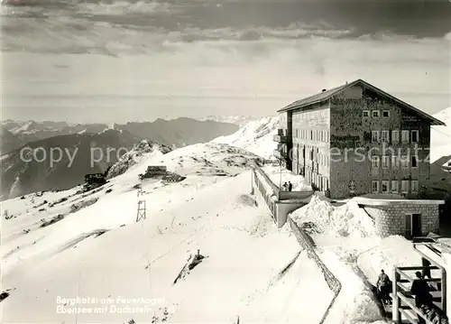 AK / Ansichtskarte Bad_Ischl_Salzkammergut Berghotel am Feuerkogel Ebensee mit Dachstein Bad_Ischl_Salzkammergut