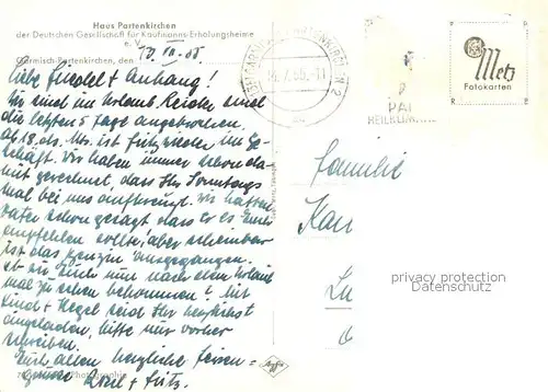 AK / Ansichtskarte Garmisch Partenkirchen Haus Partenkirchen Garmisch Partenkirchen