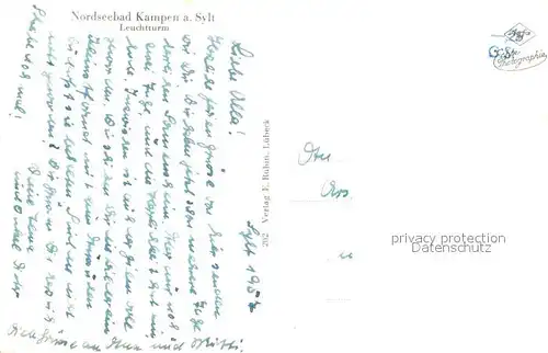 AK / Ansichtskarte Kampen_Sylt Leuchtturm Kampen Sylt