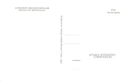 AK / Ansichtskarte Urach_Bad Rathaus Marktbrunnen Urach_Bad