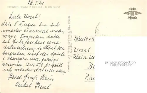 AK / Ansichtskarte Preetz_Holstein Klosterkirche Preetz_Holstein