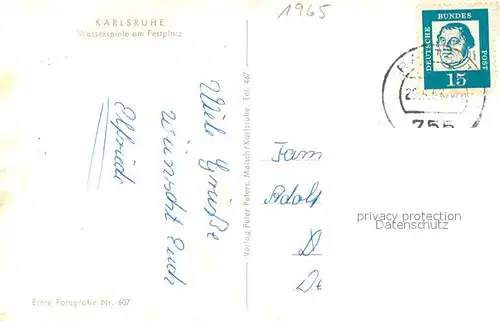 AK / Ansichtskarte Karlsruhe_Baden Festplatz Karlsruhe_Baden