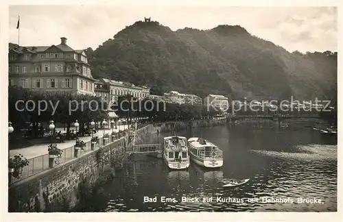 AK / Ansichtskarte Bad_Ems Kurhaus Bahnhofs Bruecke Bad_Ems