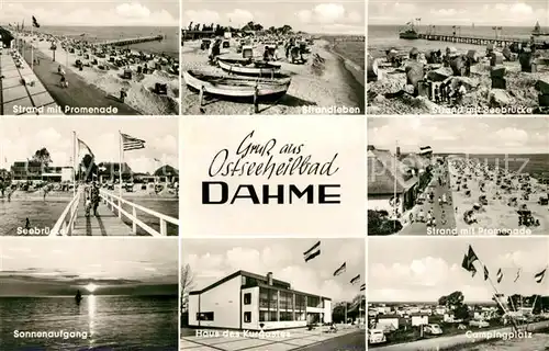 AK / Ansichtskarte Dahme_Ostseebad Seebruecke Haus des Kurgastes Campingplatz Dahme_Ostseebad