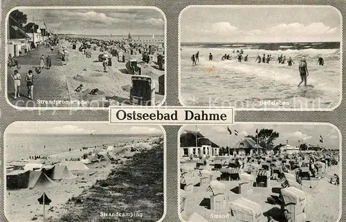 AK / Ansichtskarte Dahme_Ostseebad Strandpromenade Camping Dahme_Ostseebad