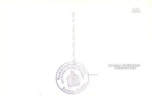 AK / Ansichtskarte Baden Baden Kapelle Baden Baden