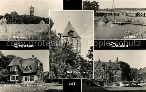 AK / Ansichtskarte Delden Watertoren Kasteel Twickel Kerk Delden