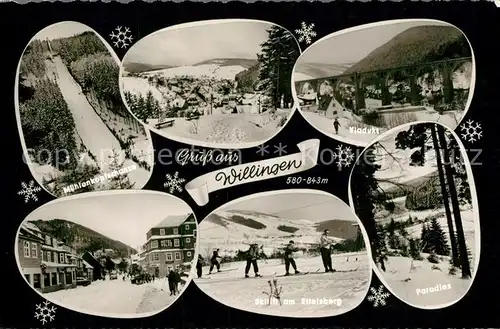 AK / Ansichtskarte Willingen_Sauerland Muehlenkopfschanze Skilift Viadukt Willingen_Sauerland