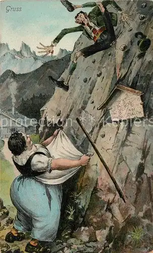 AK / Ansichtskarte Klettern_Bergsteigen Humor  Klettern_Bergsteigen