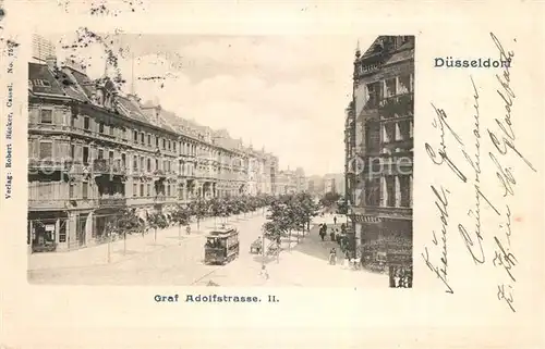 AK / Ansichtskarte Strassenbahn Grad Adolfstrasse II. Duesseldorf  Strassenbahn