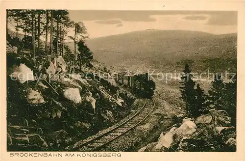AK / Ansichtskarte Lokomotive Brockenbahn Koenigsberg Lokomotive