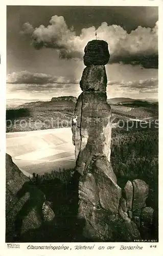 AK / Ansichtskarte Klettern_Bergsteigen Barbarine Elbsandsteingebirge Foto Hahn Nr. 615 Klettern_Bergsteigen