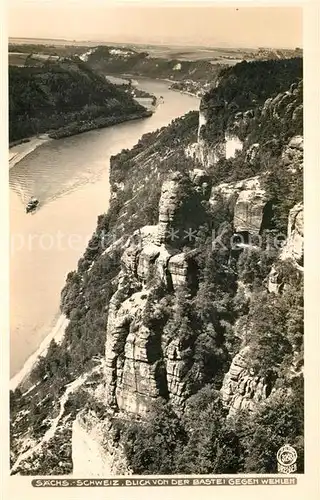 AK / Ansichtskarte Foto_Hahn_Nr. 3193 Blick von der Bastei Wehlen  Foto_Hahn_Nr.