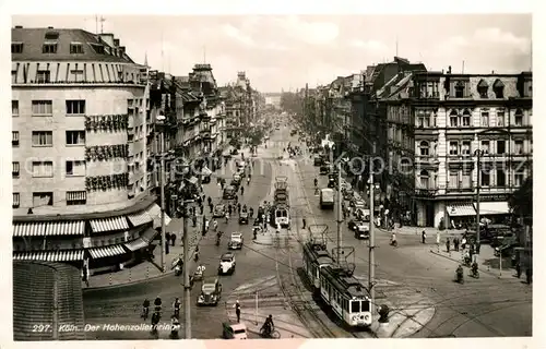AK / Ansichtskarte Strassenbahn Koeln Hohenzollernring  Strassenbahn