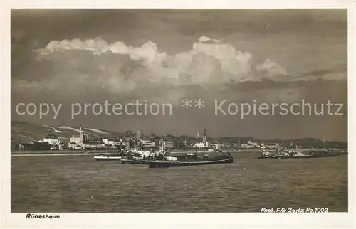 AK / Ansichtskarte Foto_Zeitz_F.G._Nr. 1002 Ruedesheim Dampfer  Foto_Zeitz_F.G._Nr.