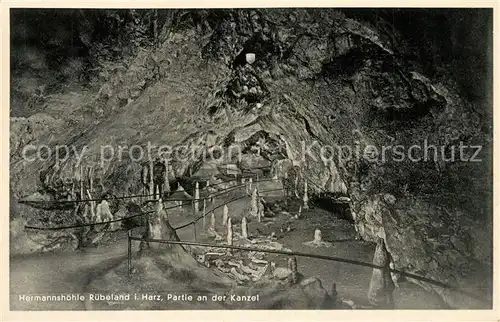 AK / Ansichtskarte Hoehlen_Caves_Grottes Hermannshoehle Ruebeland Kanzel Hoehlen_Caves_Grottes